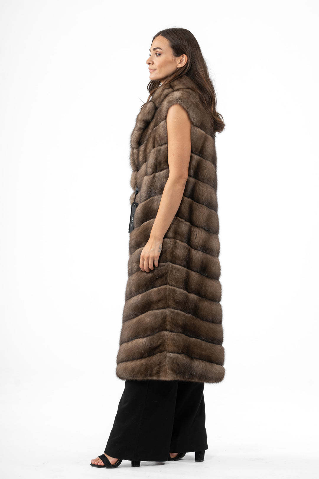 Manzari Lavander Russian sable fur coat for a timeless look