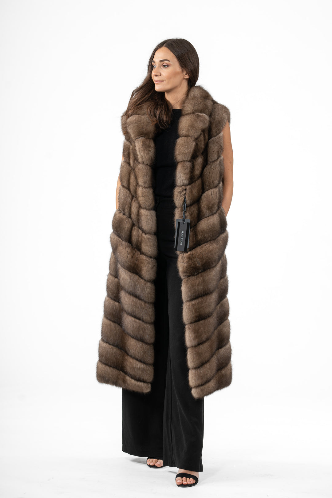 Sophisticated Lavander Russian sable fur coat for special occasions