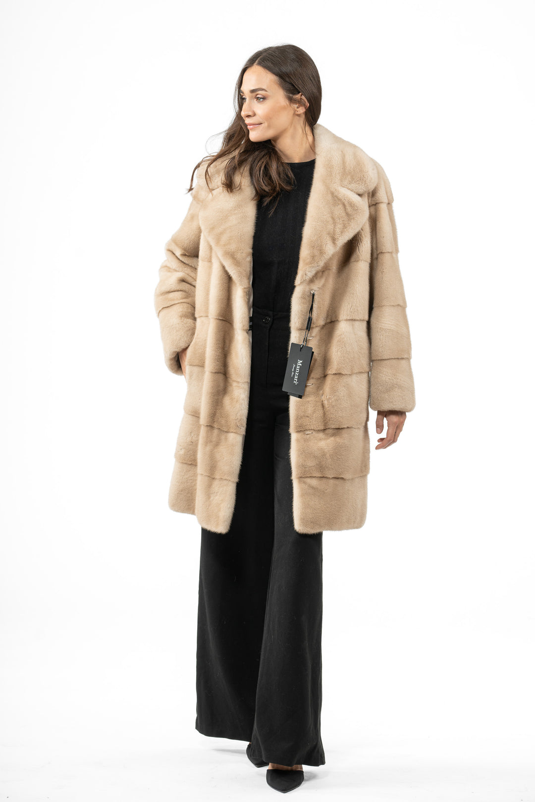 Exclusive Palomino Mink fur coat by manzari