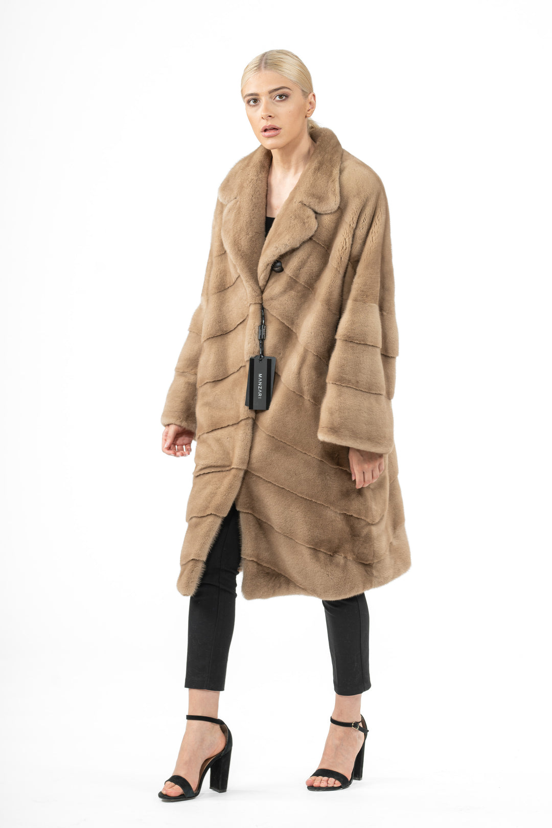 Premium Sand Mink fur coat for a sophisticated style