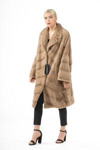 Premium Sand Mink fur coat for a sophisticated style