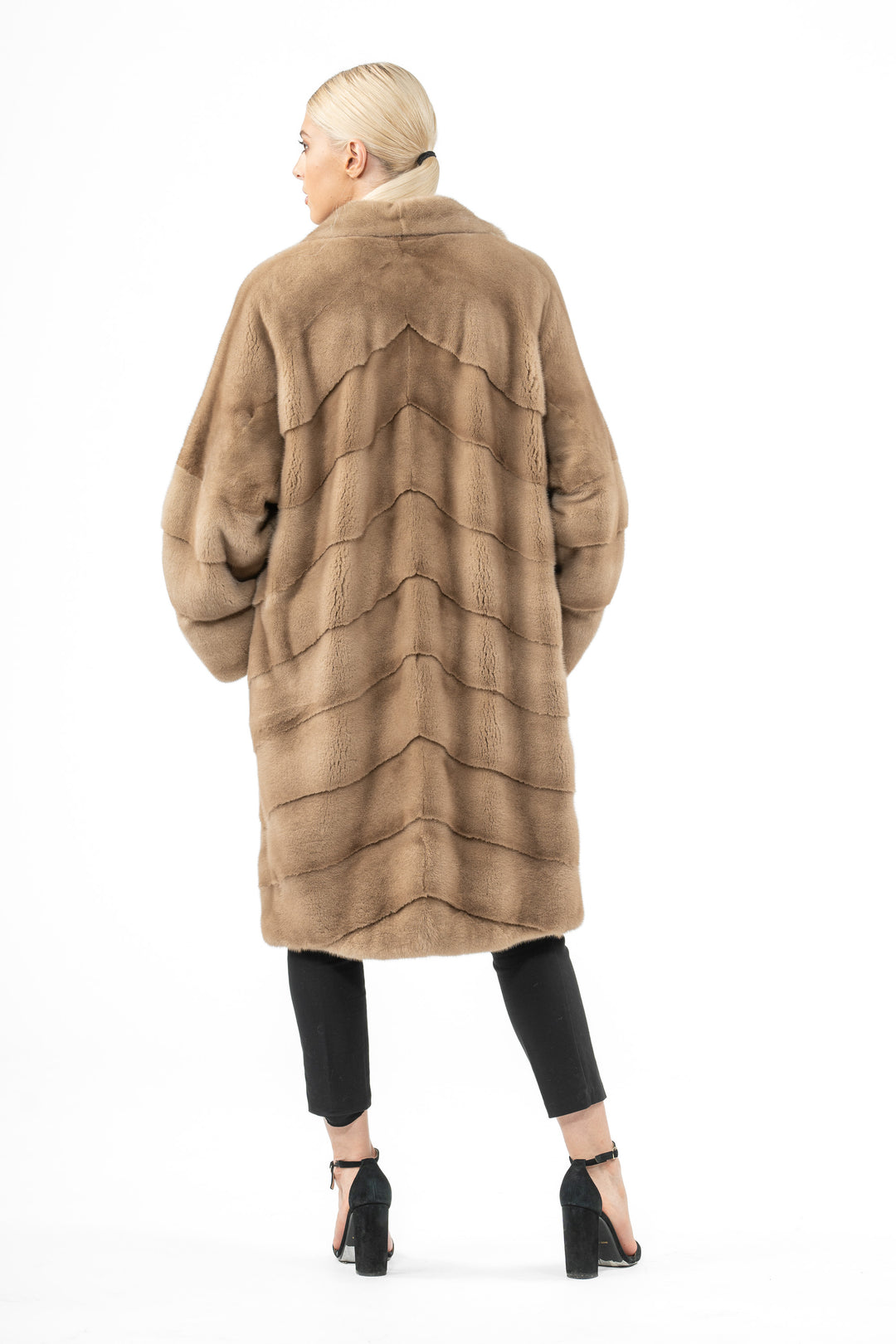 Exclusive Sand Mink fur coat by manzari
