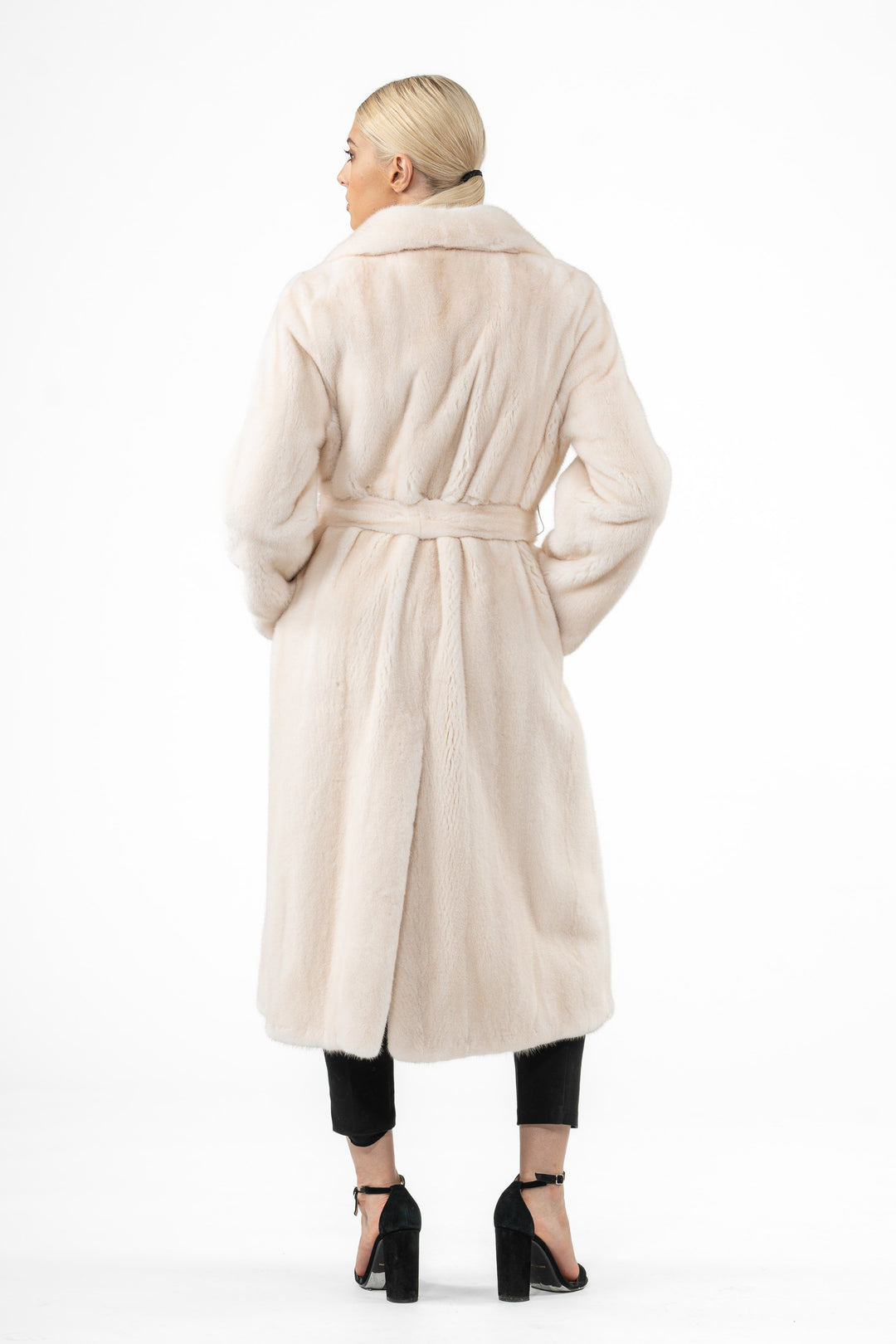 Elegant Pearl Mink fur coat for a refined look