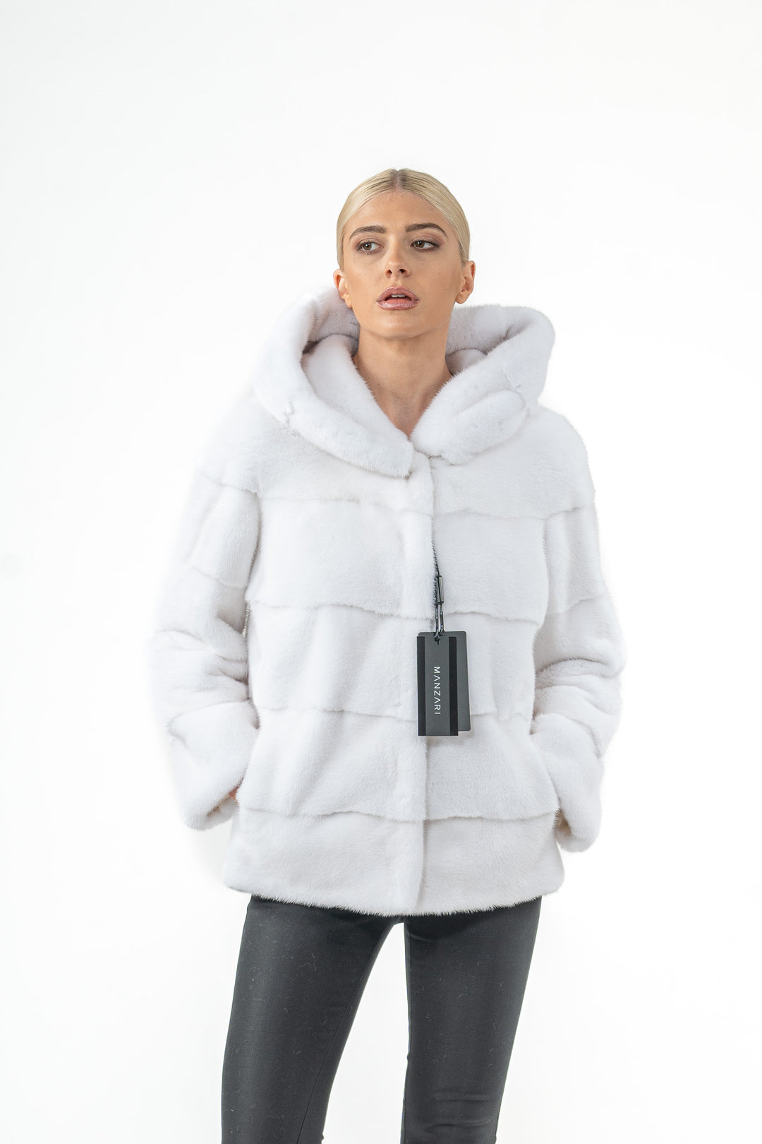 Classic White Mink fur coat by manzari
