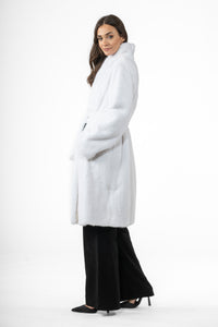 Classic White Mink fur coat by manzari