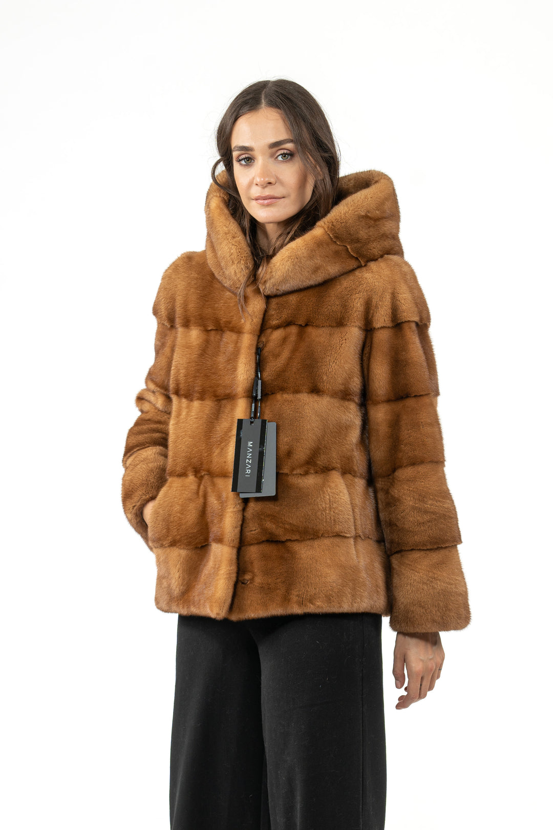 Elegant Gold Mink fur coat for a refined look