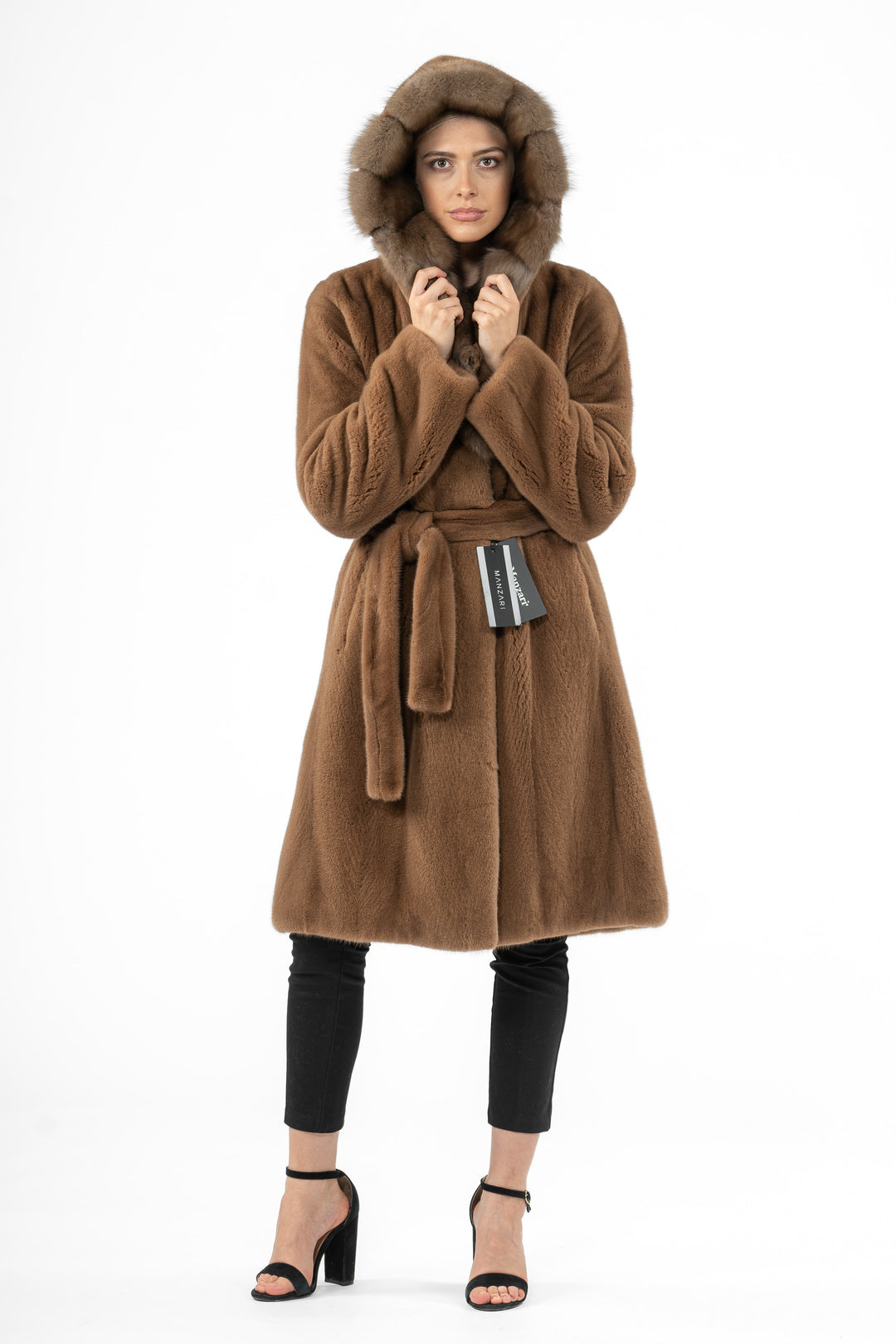 Exclusive Maple Mink fur coat by manzari