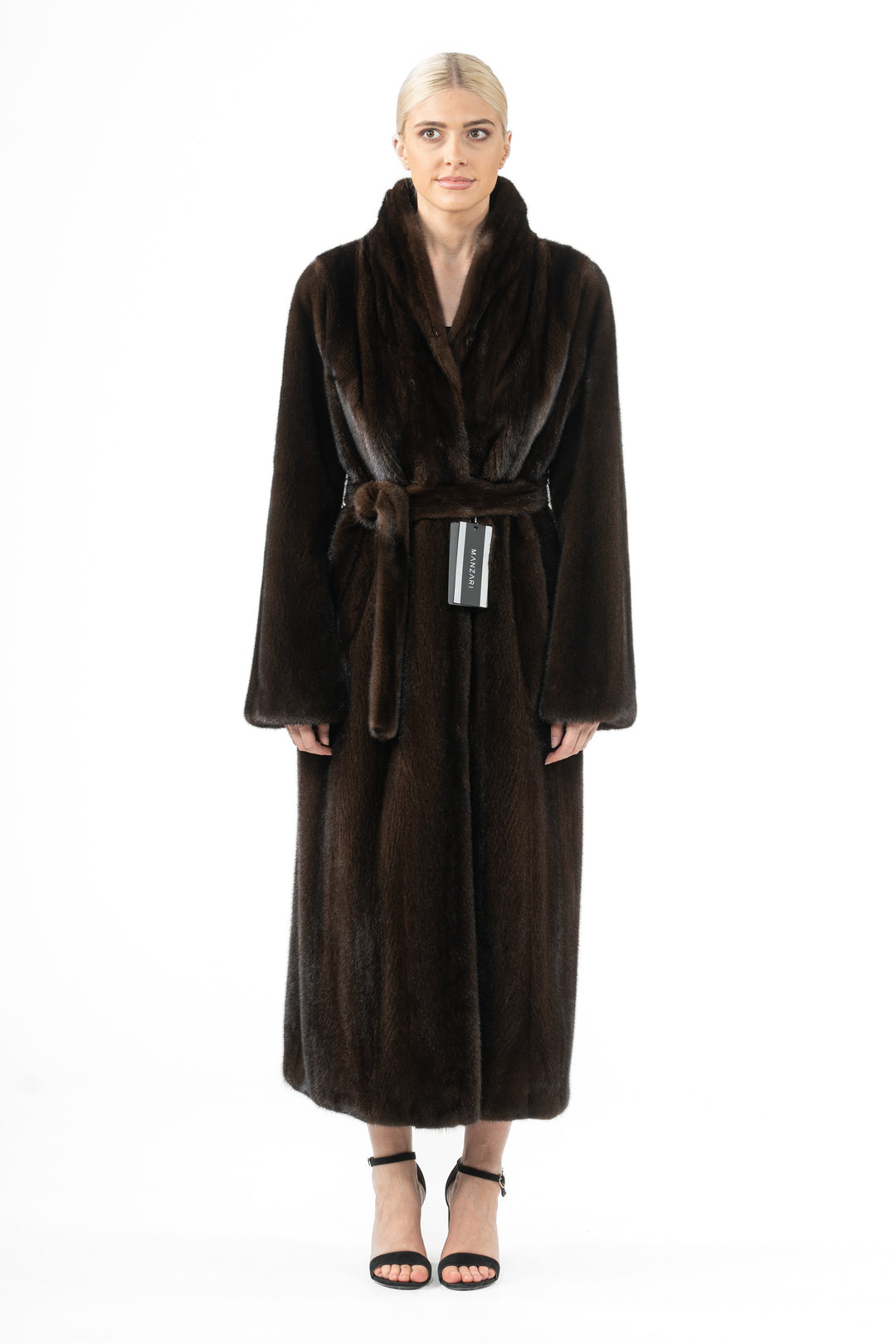 Classic Mahogany Mink fur coat by manzari