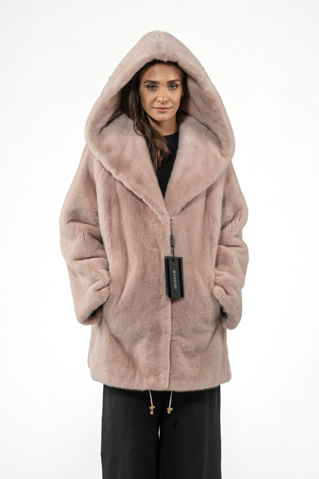 Premium Salmon Mink fur coat for a sophisticated style