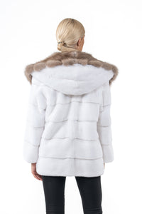 Classic White Mink fur coat by manzari