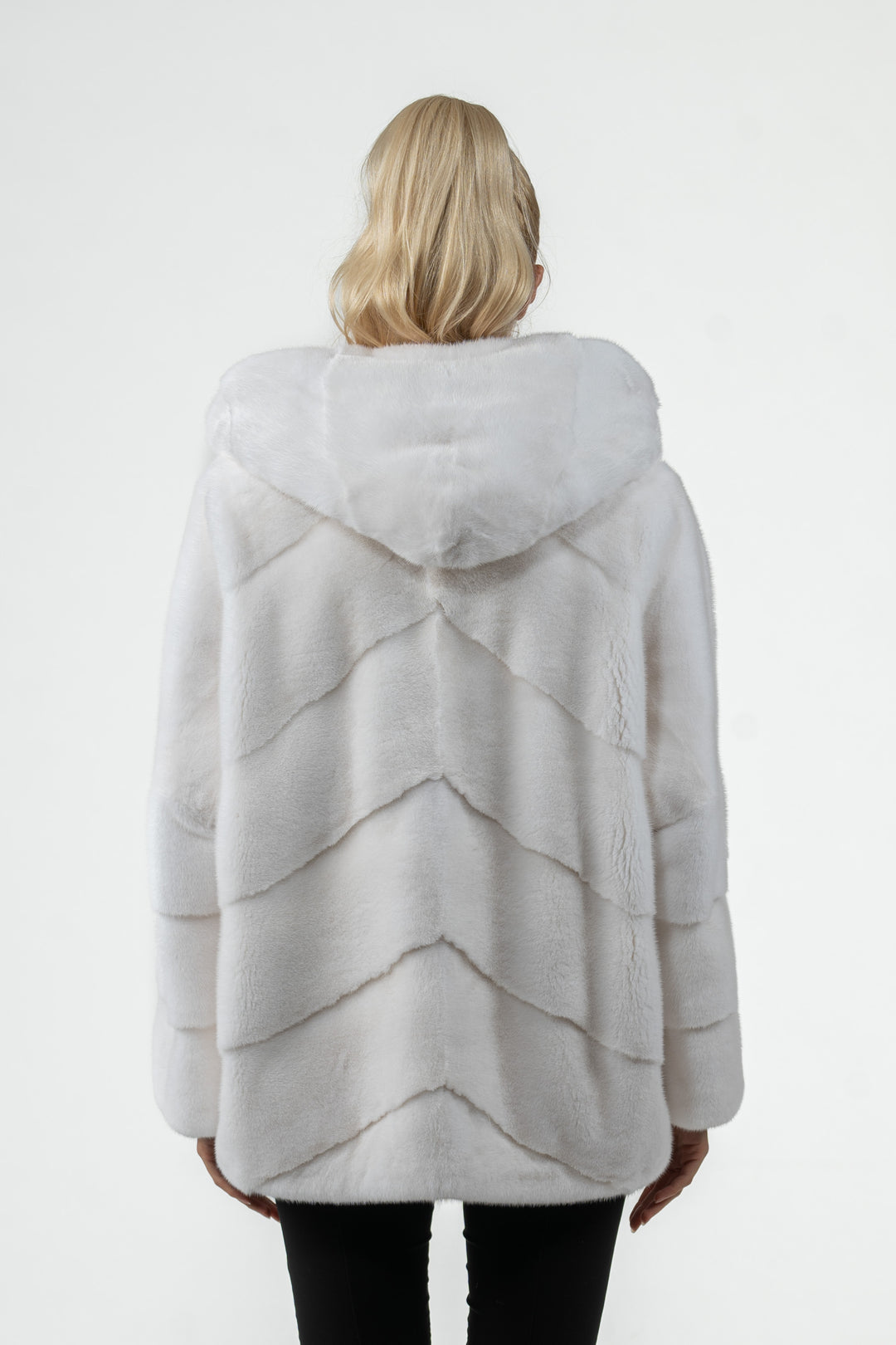 Premium White Mink fur coat for a sophisticated style