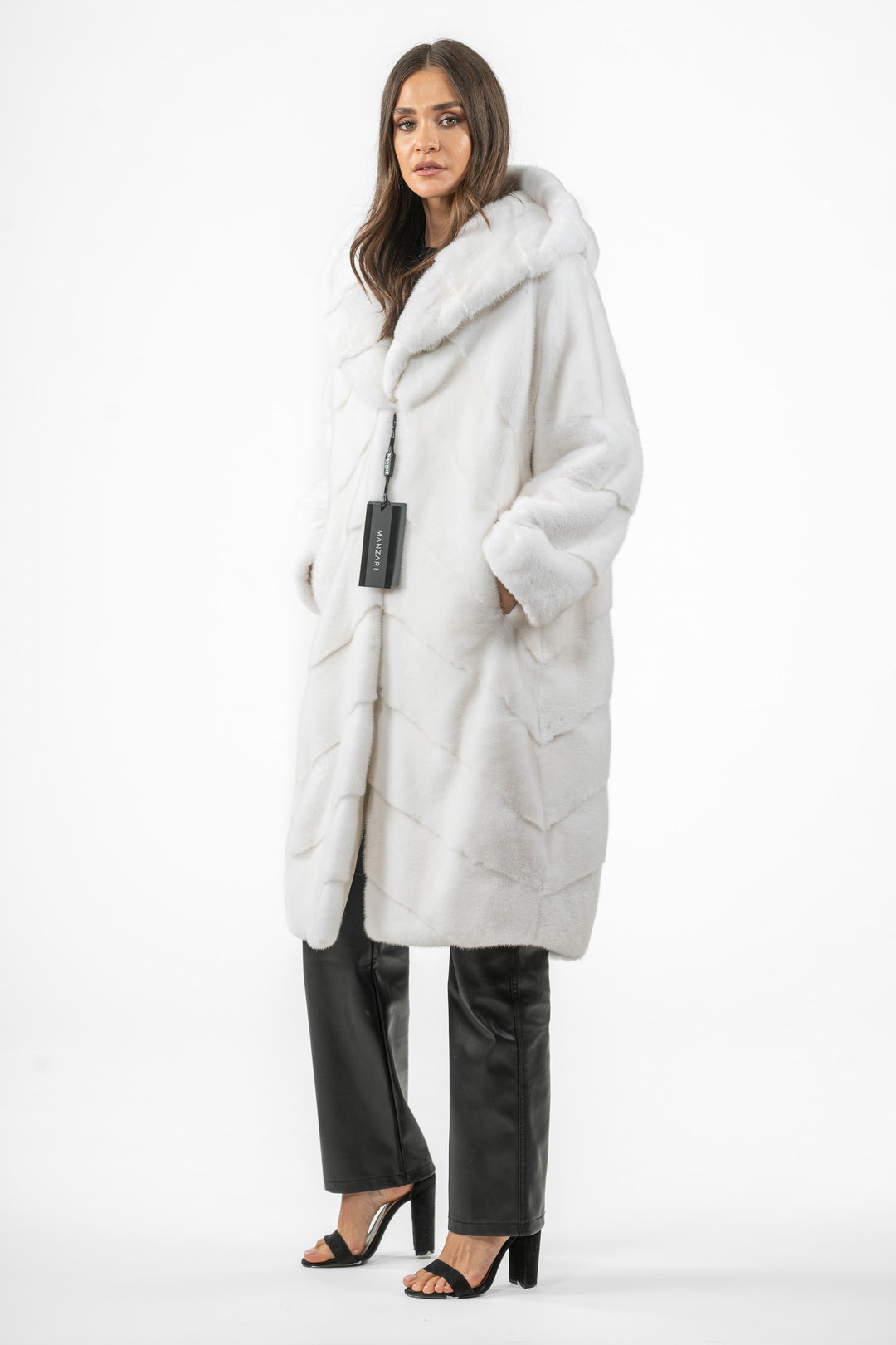 Classic White Mink fur coat by manzari