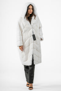 Classic White Mink fur coat by manzari