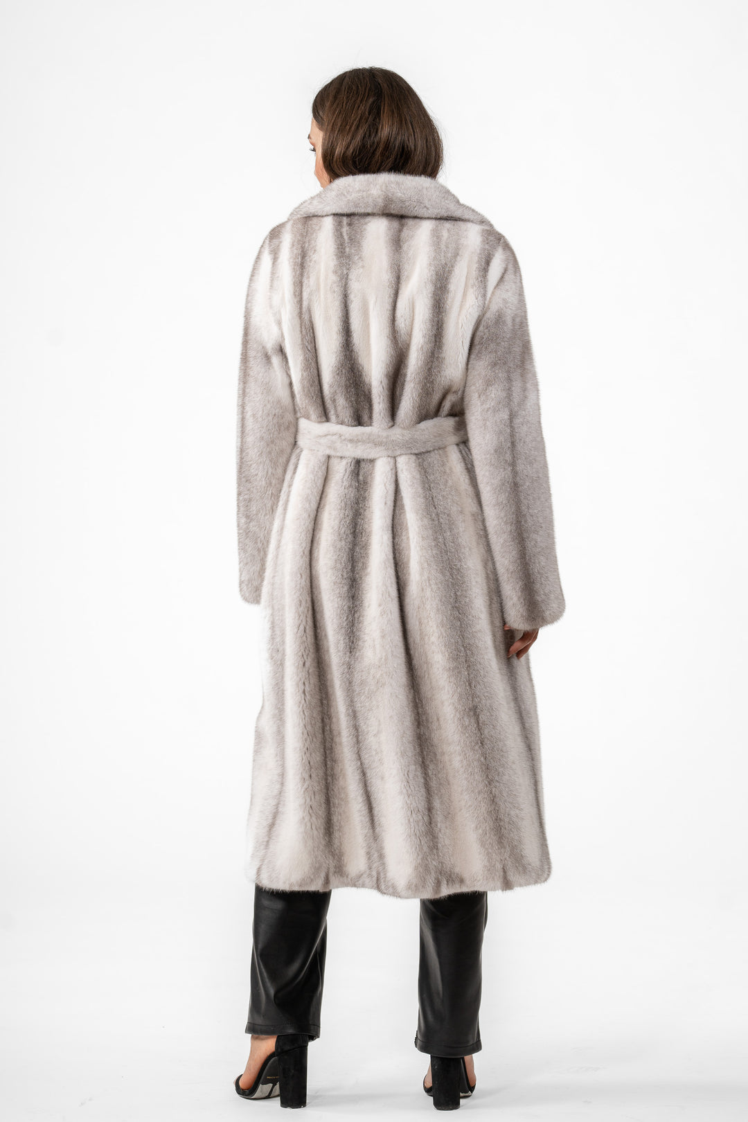 Manzari Silver Blue Mink fur coat for timeless elegance