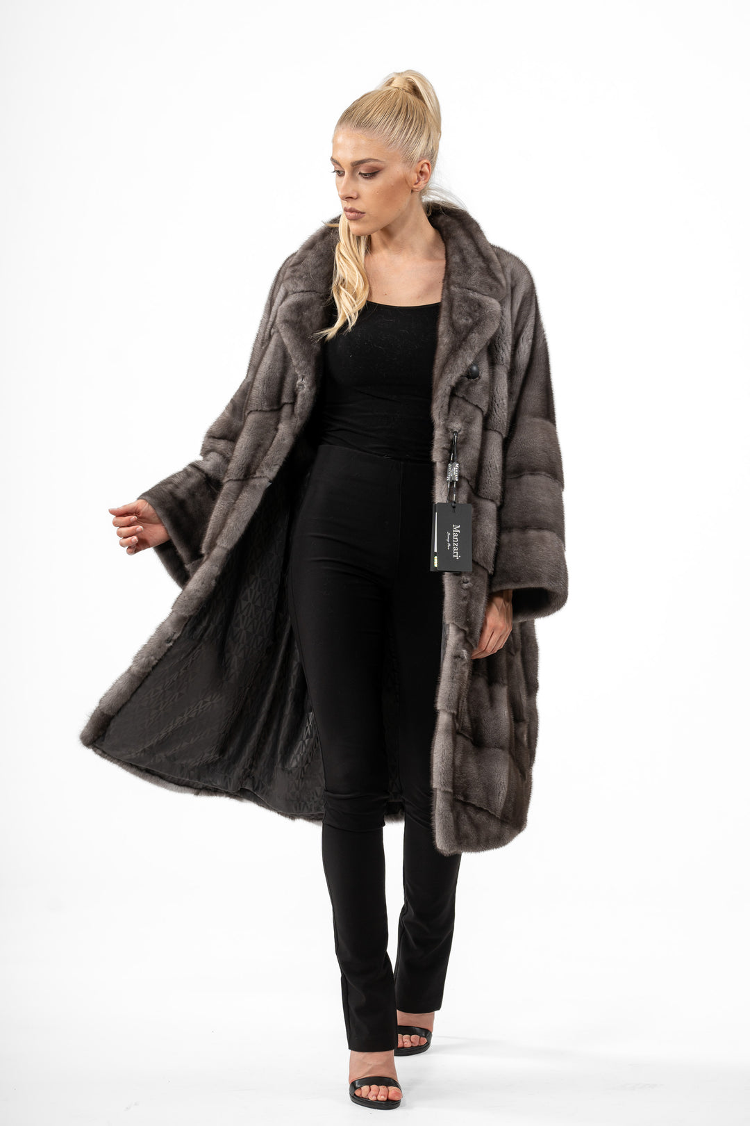 Premium Blue Iris Mink fur coat for a sophisticated style