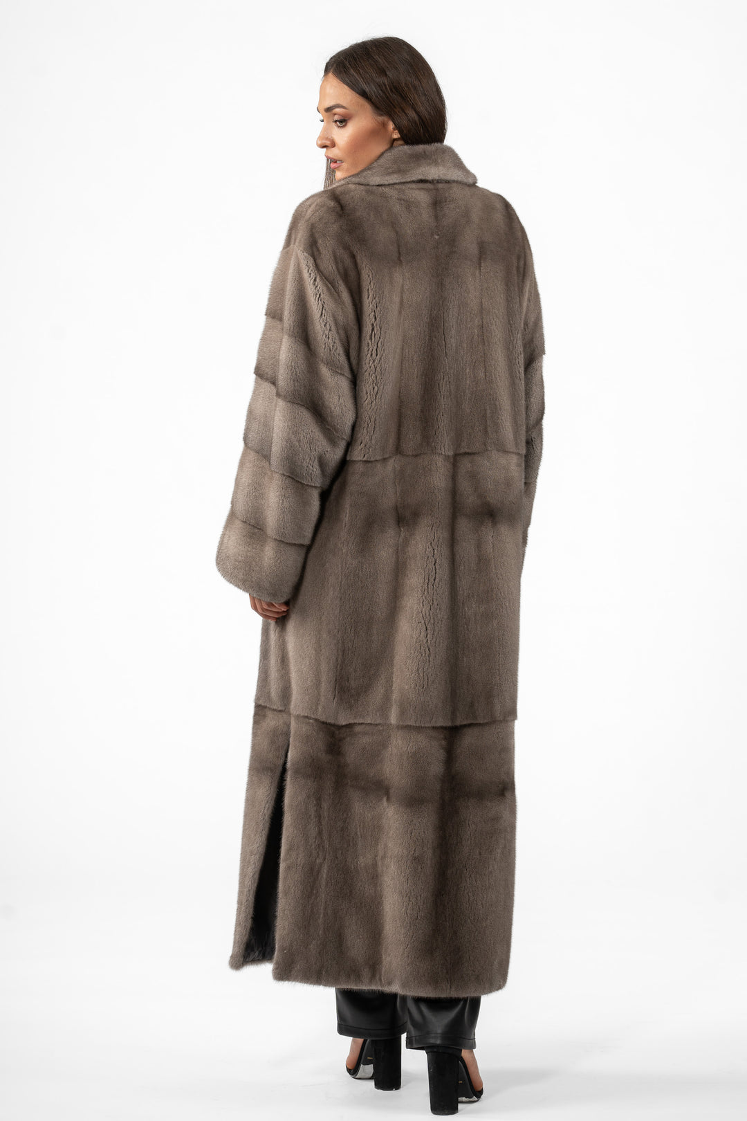 Premium Silver Blue Mink fur coat for a sophisticated style