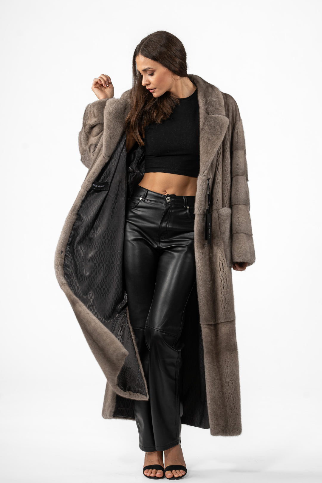 Premium Silver Blue Mink fur coat for a sophisticated style