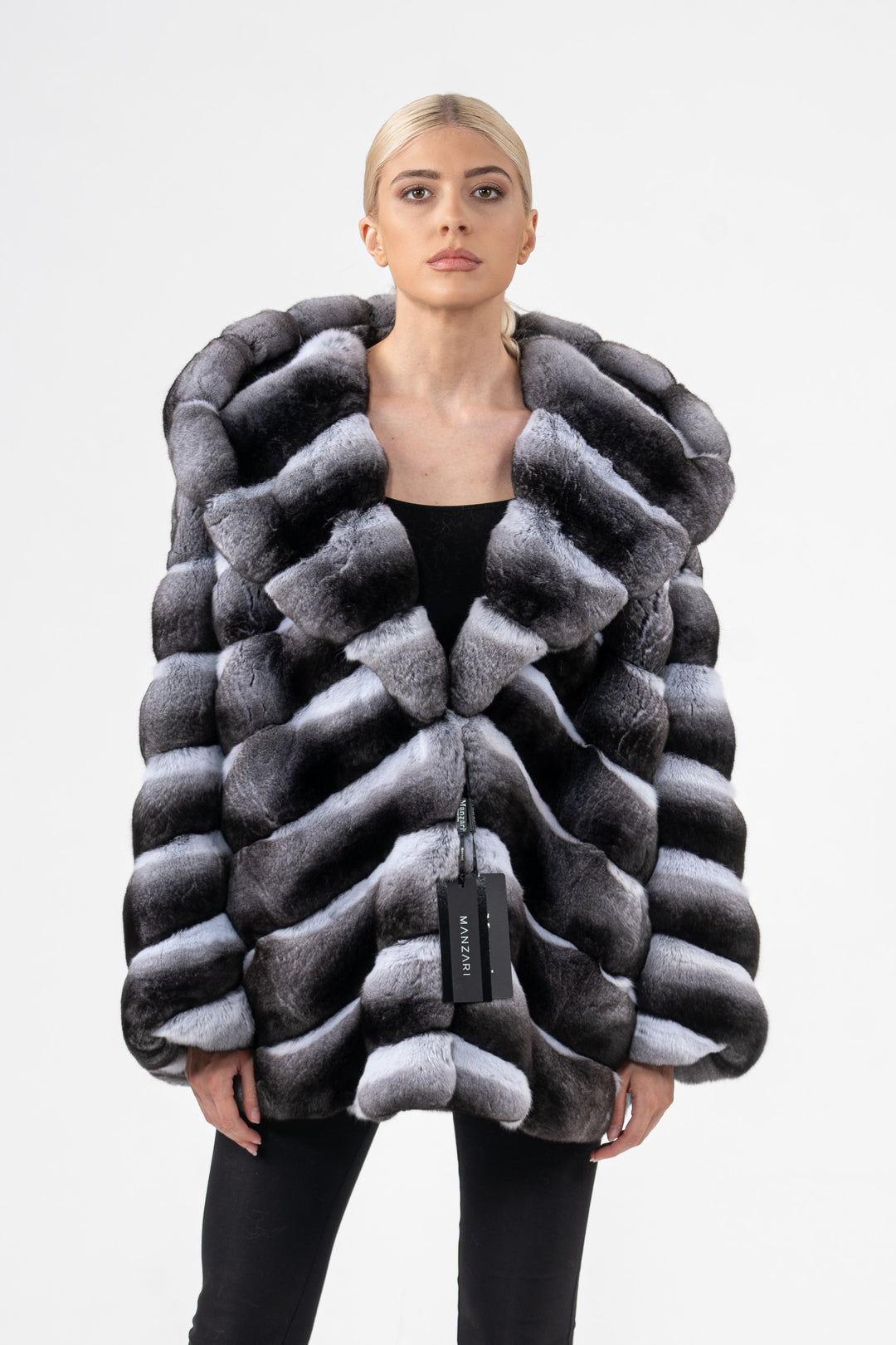 Elegant Natural Chinchilla fur coat for a refined look