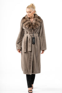 Manzari Silver Blue Mink fur coat for timeless elegance