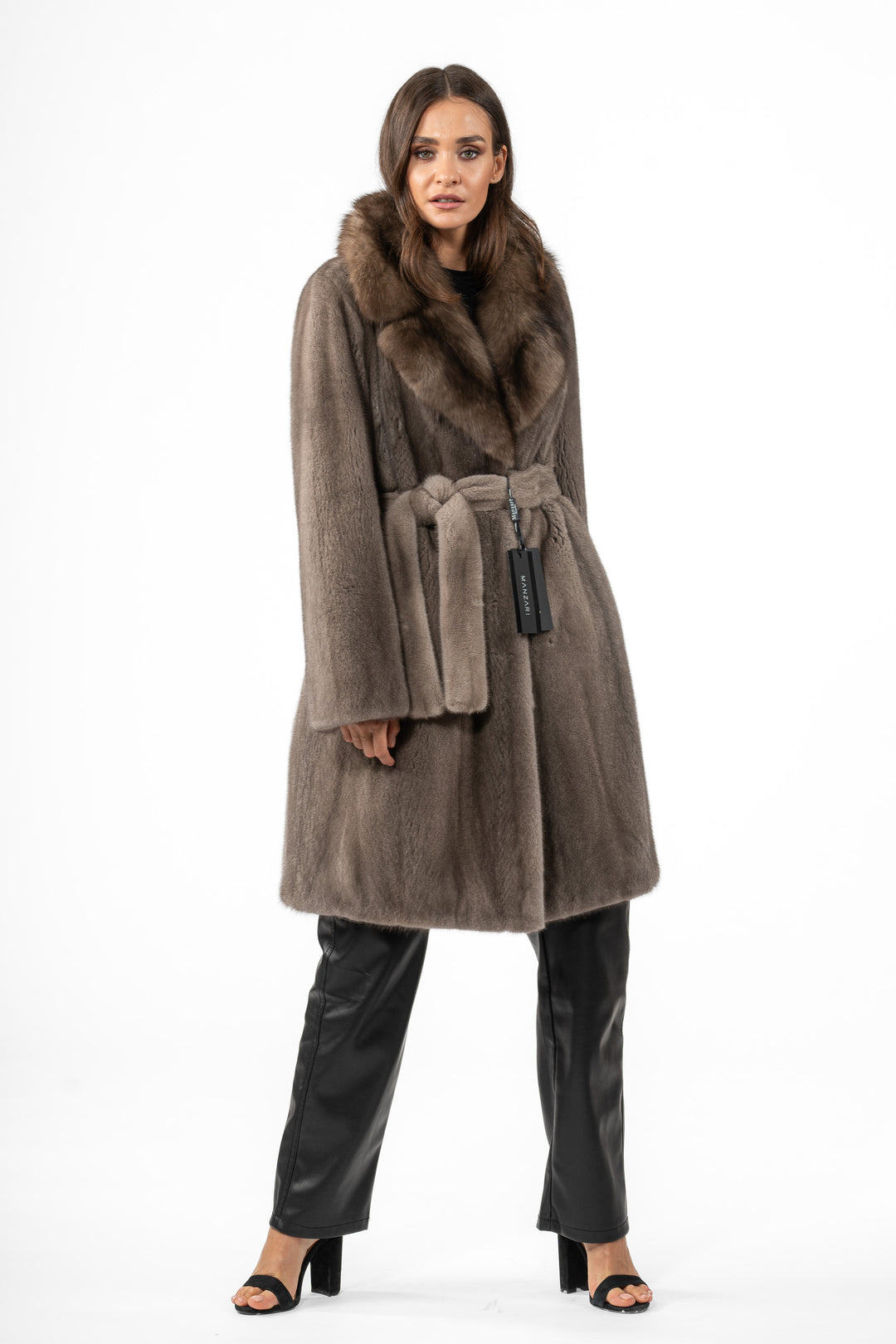 High-quality Silver Blue Mink fur coat for luxury lovers