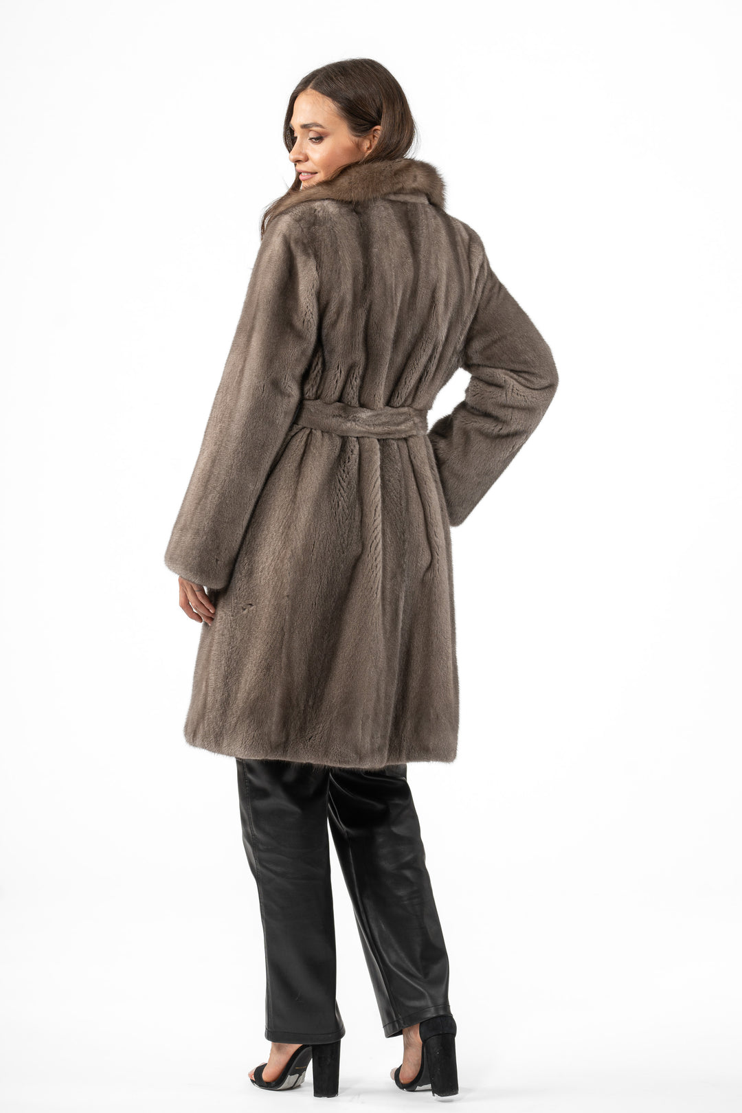 Manzari Silver Blue Mink fur coat for timeless elegance