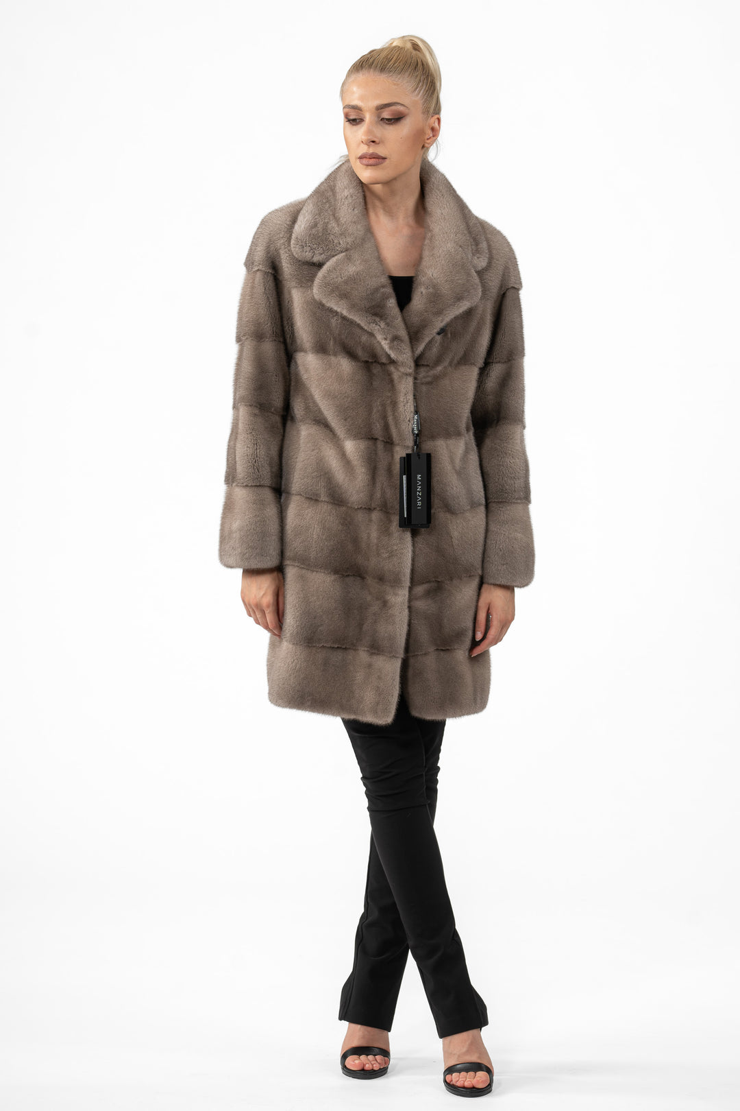 Premium Silver Blue Mink fur coat for a sophisticated style