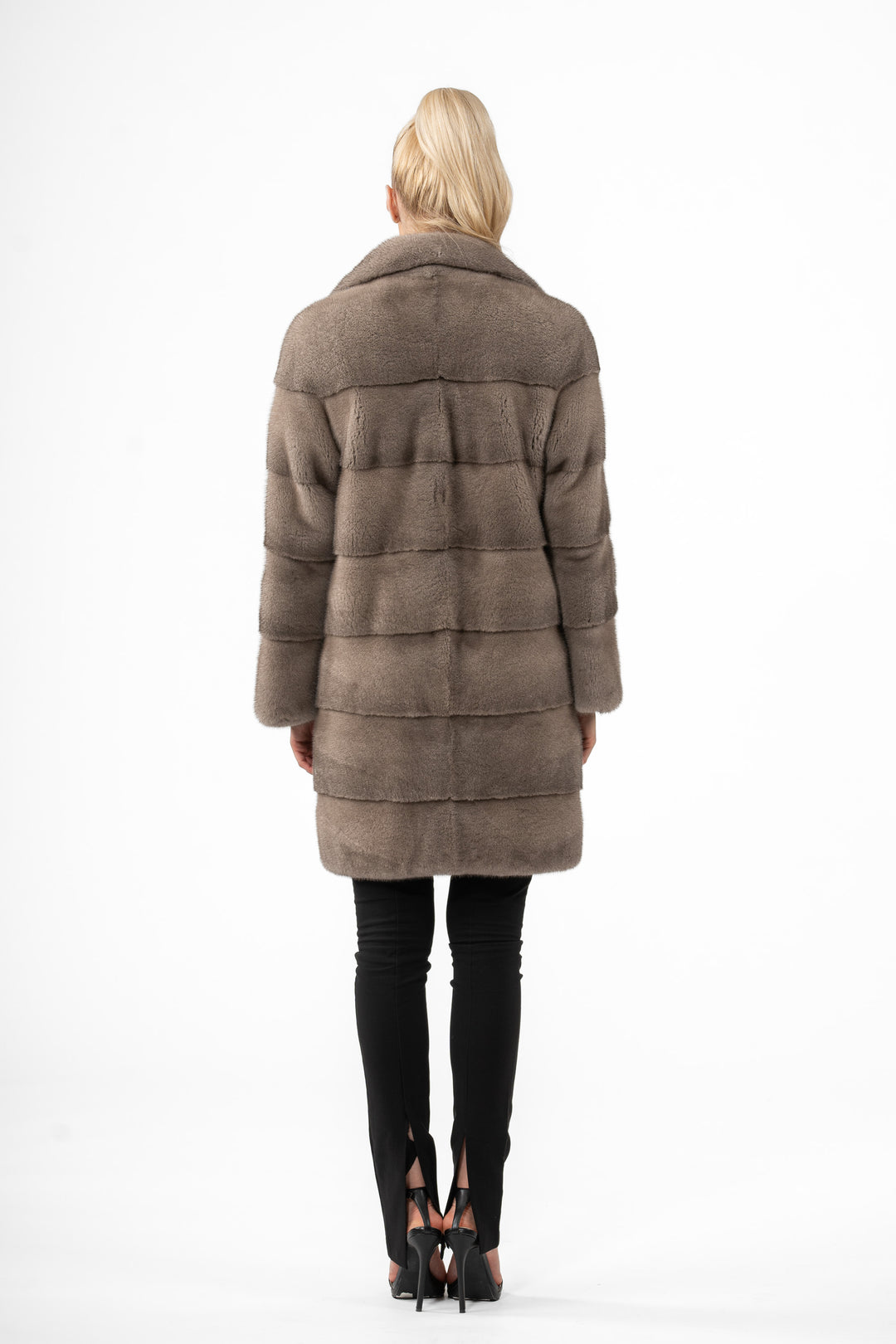 Exclusive Silver Blue Mink fur coat by manzari