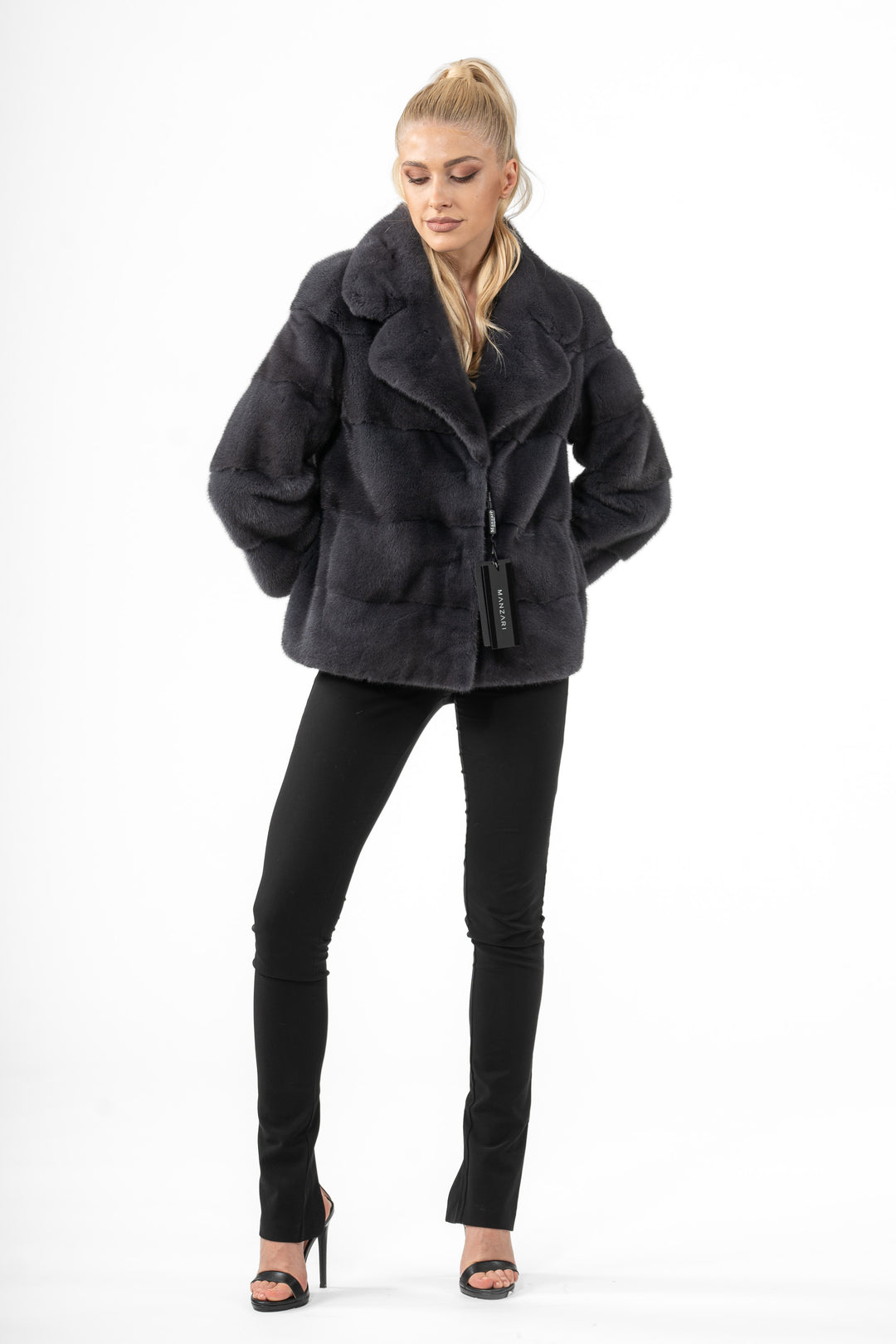 High-quality Grafite Mink fur coat for luxury lovers