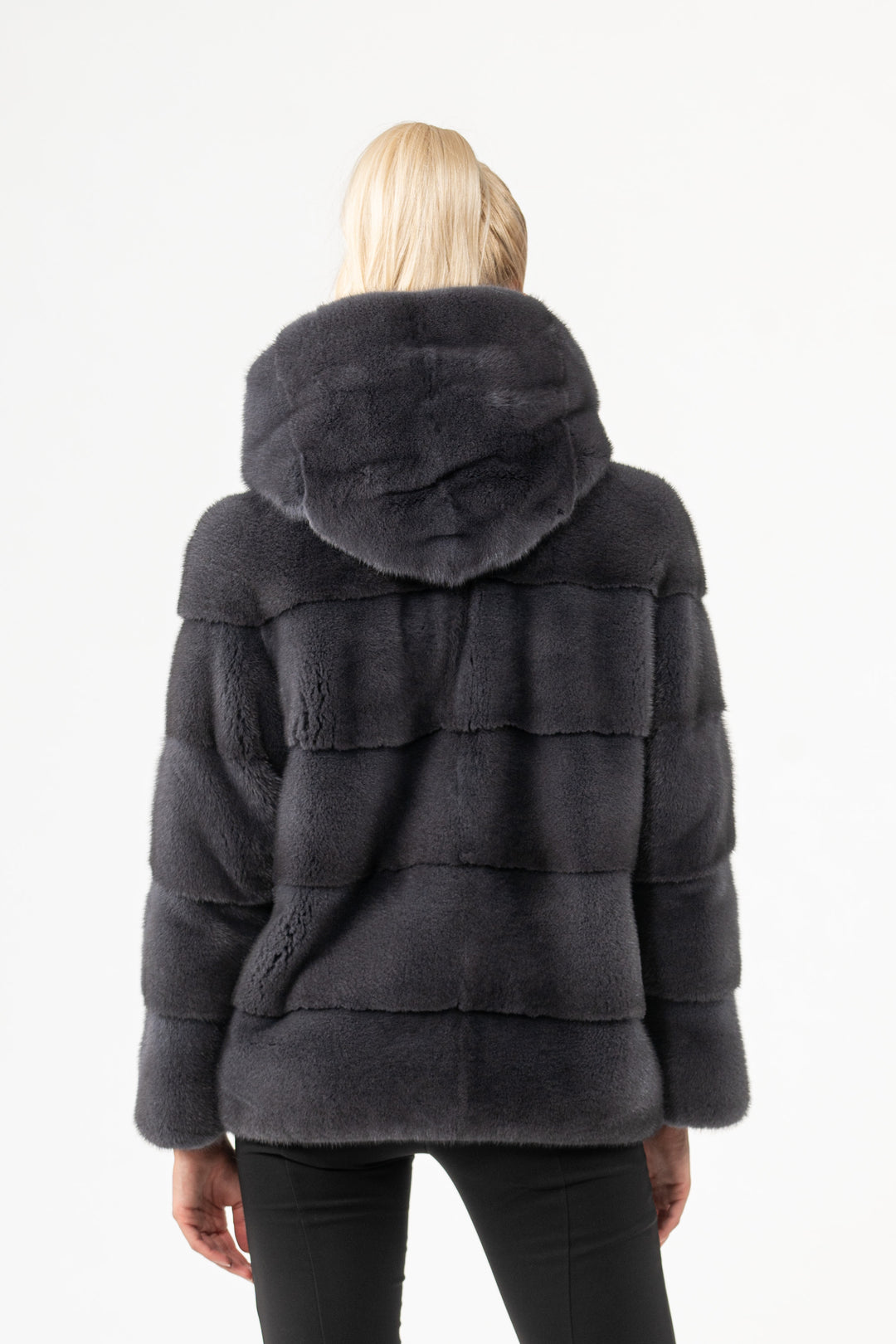 High-quality Grafite Mink fur coat for luxury lovers