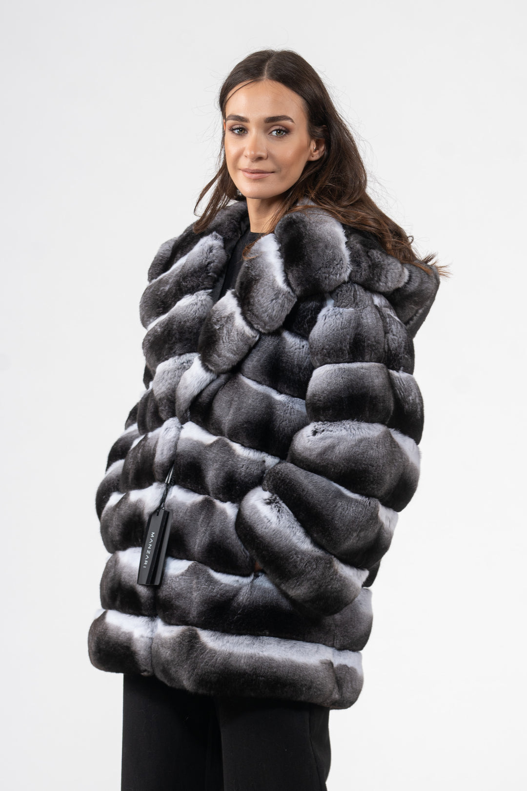 Premium Natural Chinchilla fur coat for a sophisticated style by manzari