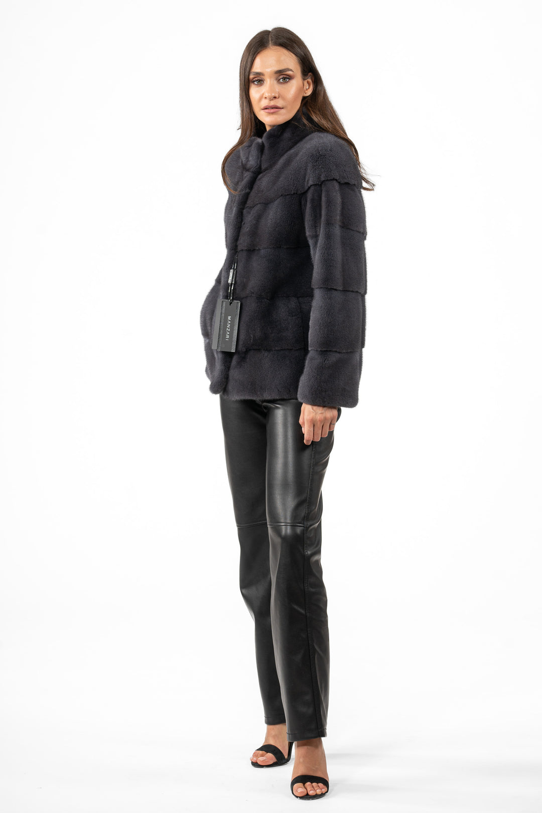 High-quality Grafite Mink fur coat for luxury lovers