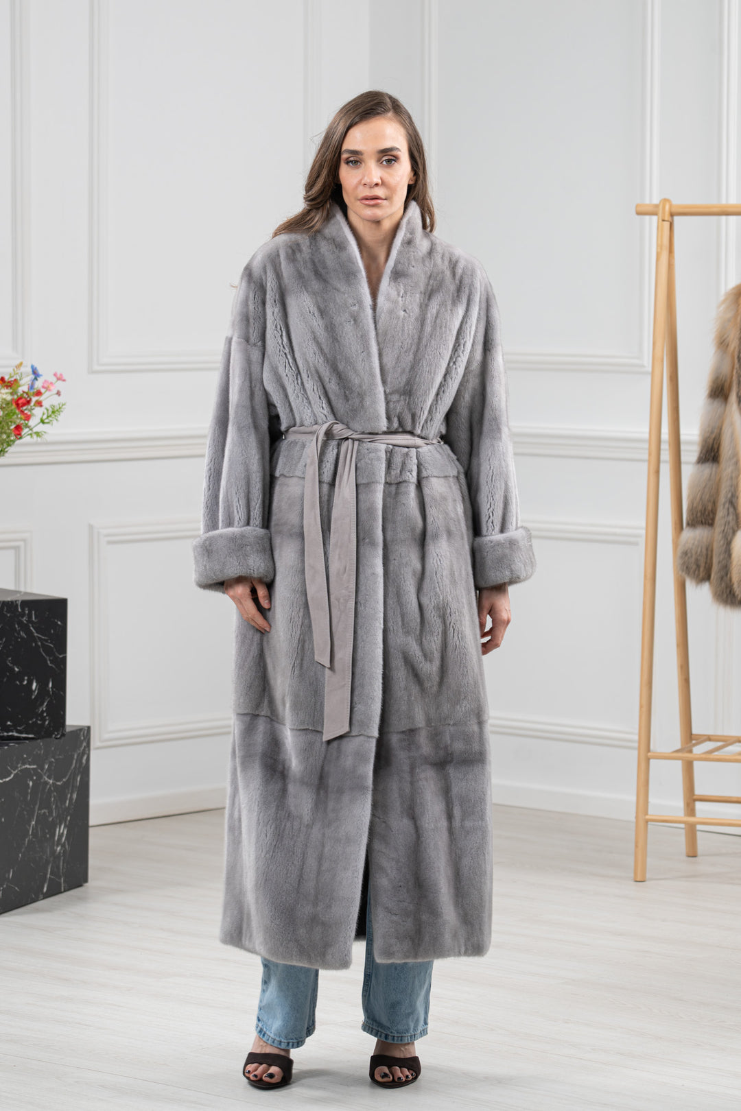 Sapphire Mink Fur Coat - Women&