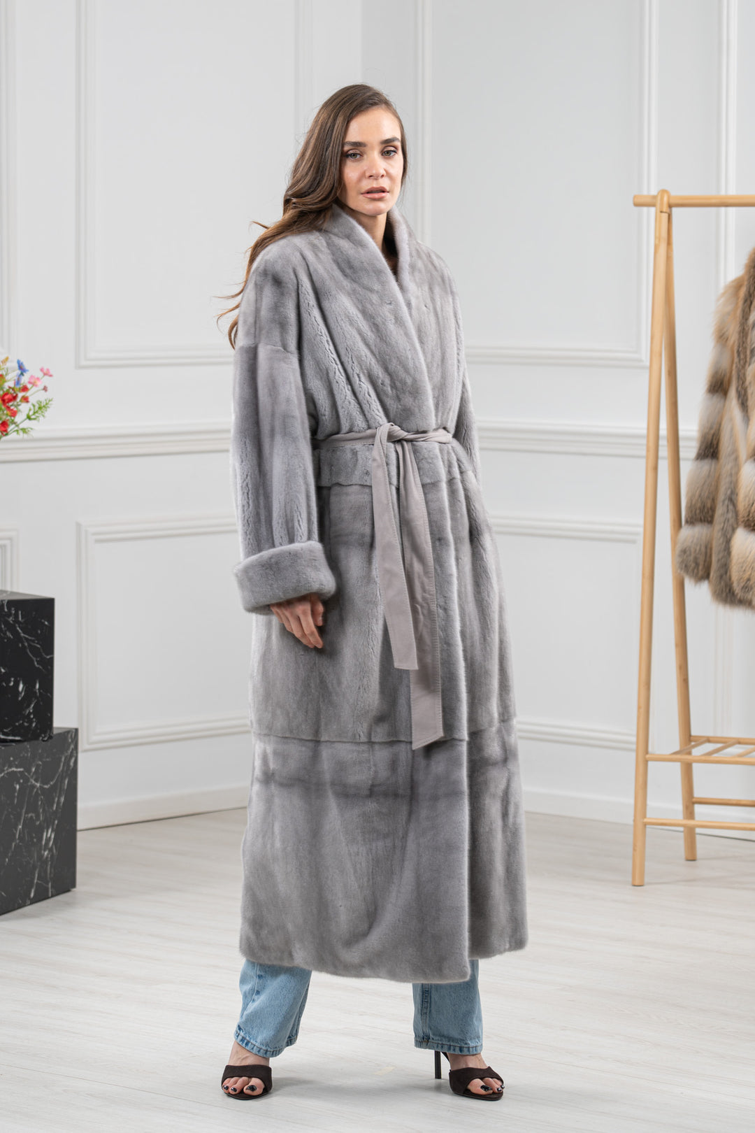 Sapphire Mink Fur Coat - Women&