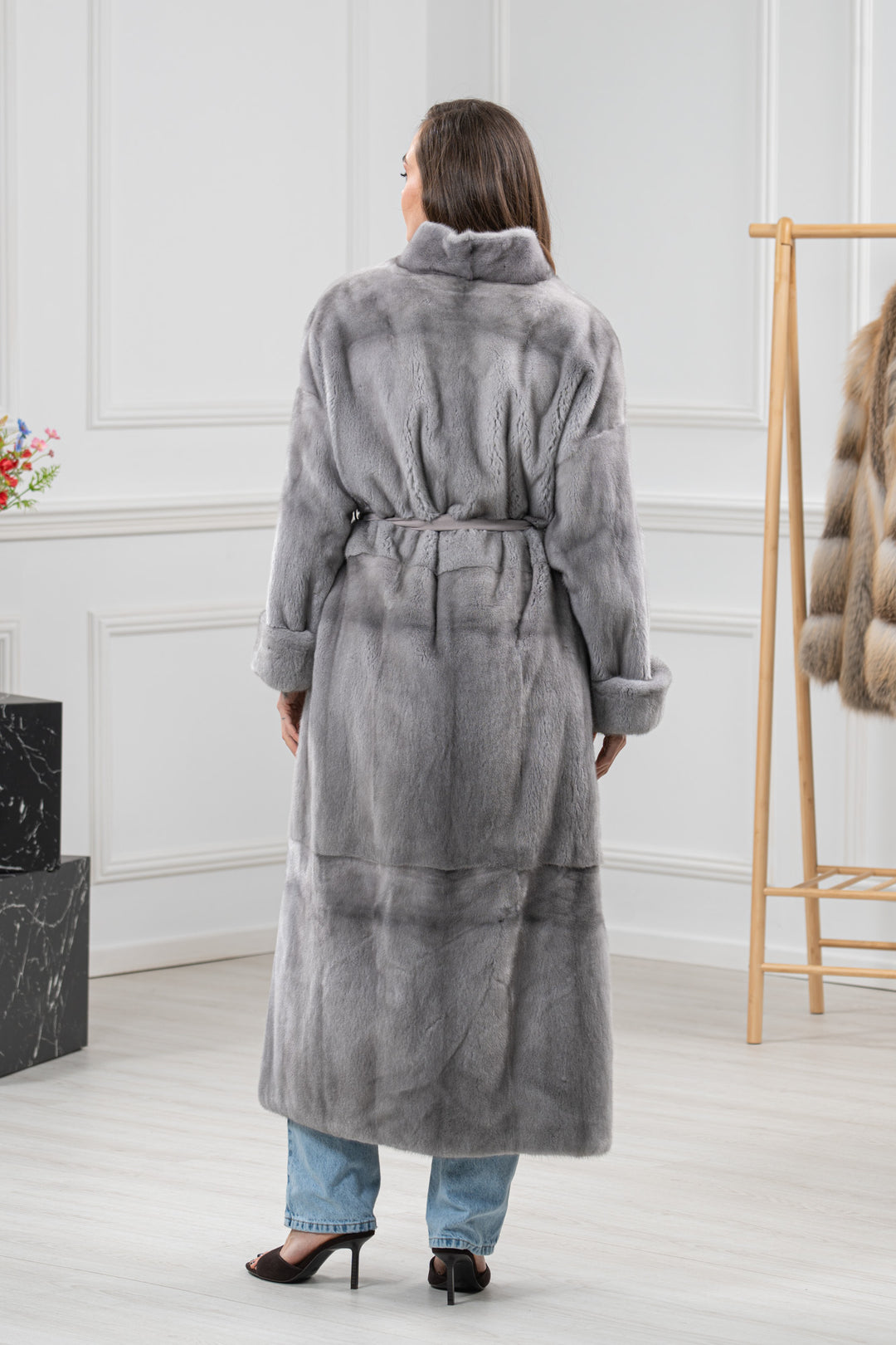 Sapphire Mink Fur Coat - Women&