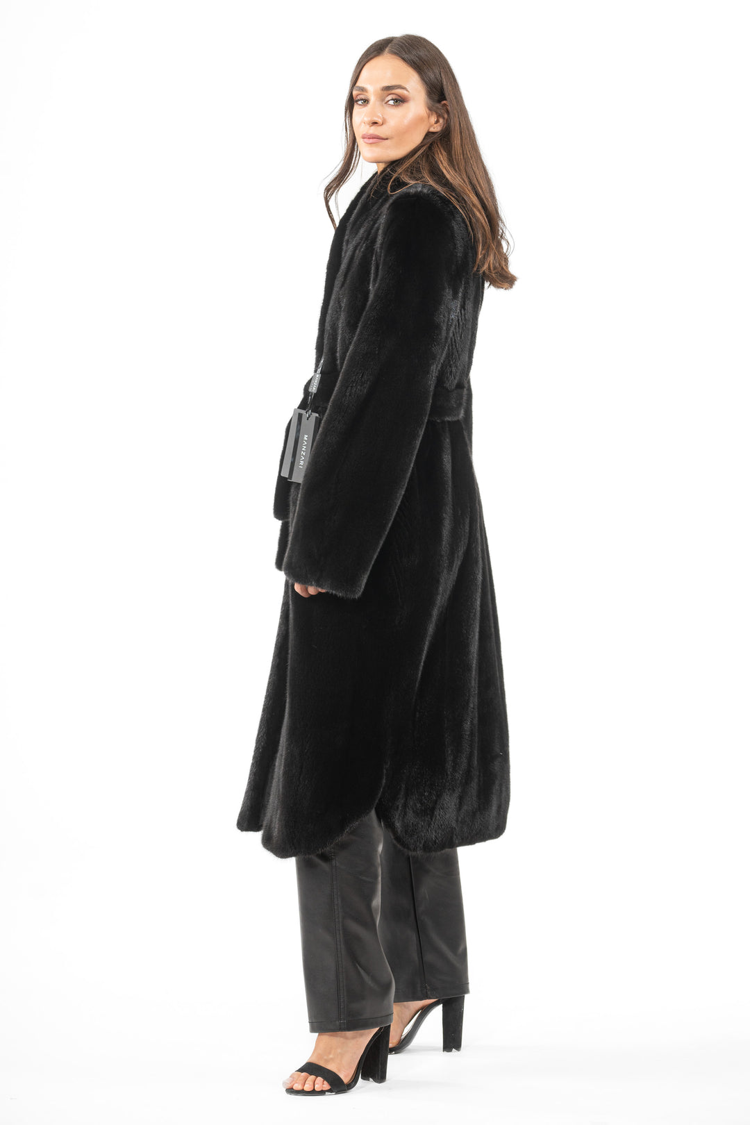 Premium Black Mink fur coat for a sophisticated style