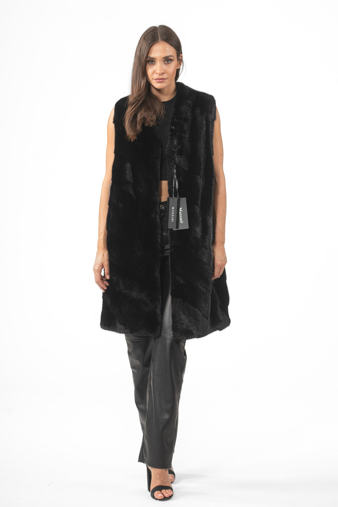 Elegant Black Mink fur coat for a refined look