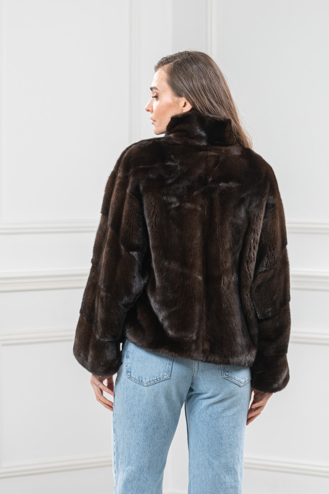 Mahogany Mink Fur Short Jacket - Women&
