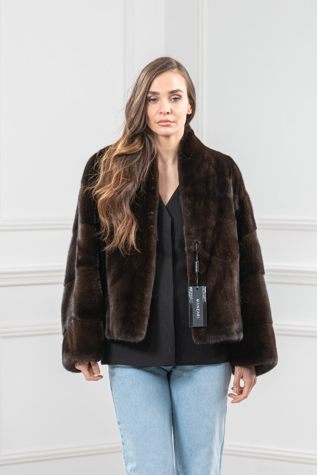 Mahogany Mink Fur Short Jacket - Women&