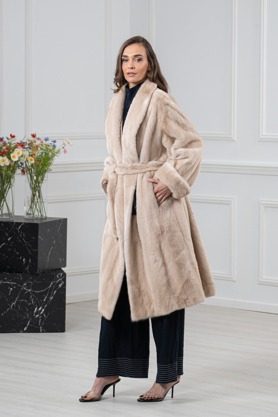Palomino Mink Fur Jacket - Women&