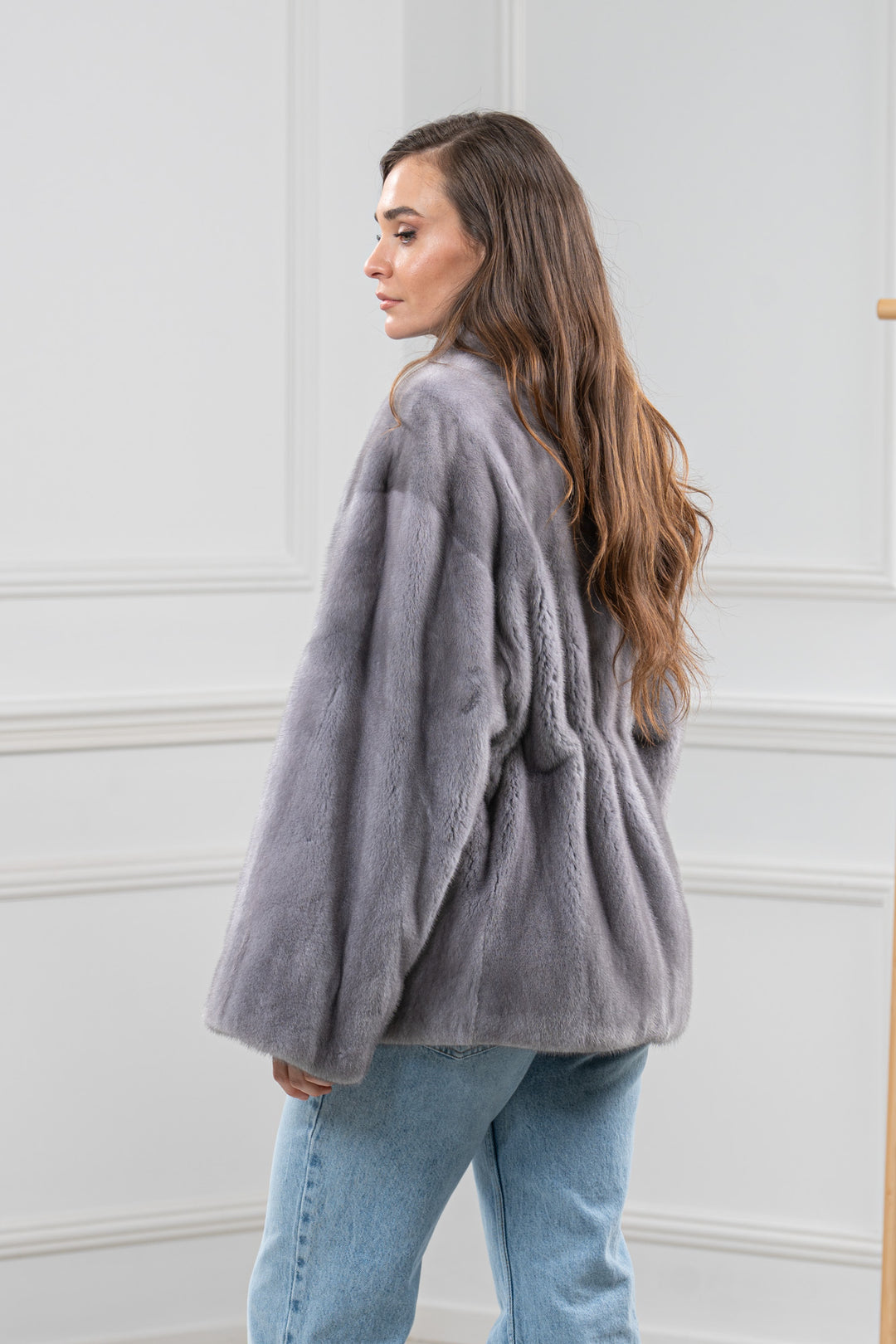 Sapphire Mink Fur Short Jacket - Women&