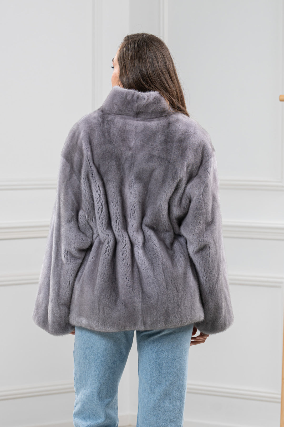 Sapphire Mink Fur Short Jacket - Women&