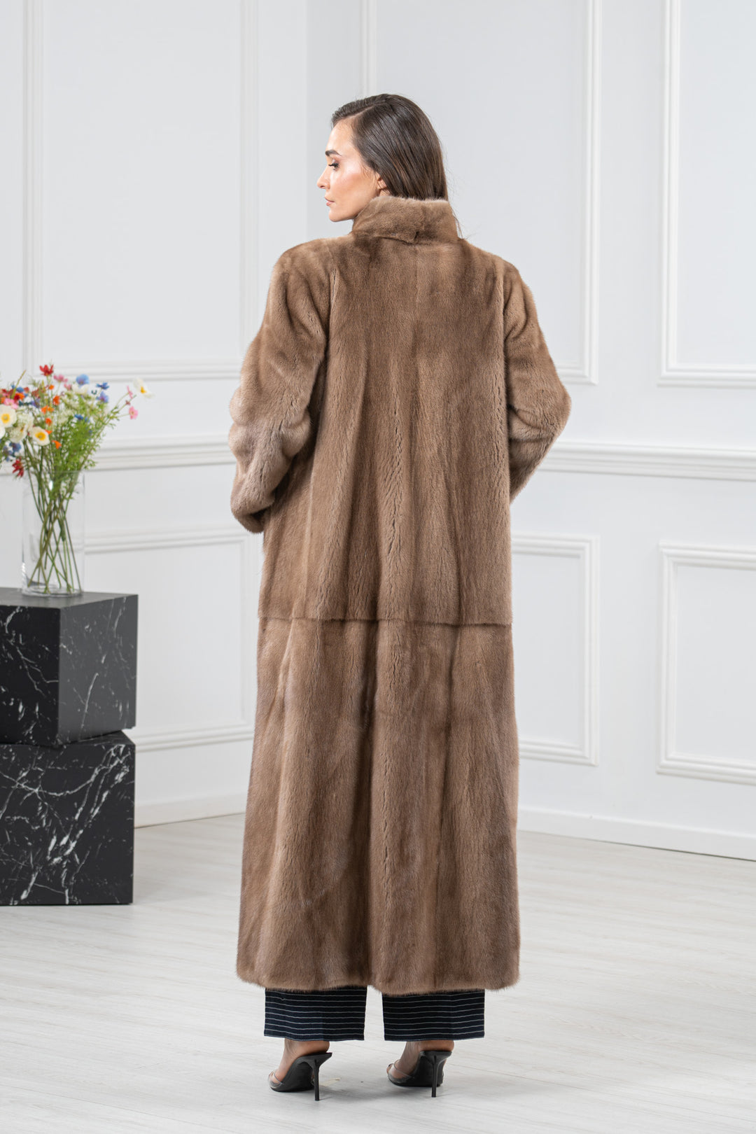 Pastel Mink Fur Coat - Women&