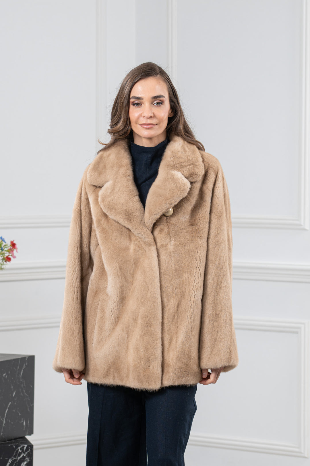Palomino Mink Fur Short Jacket - Women&