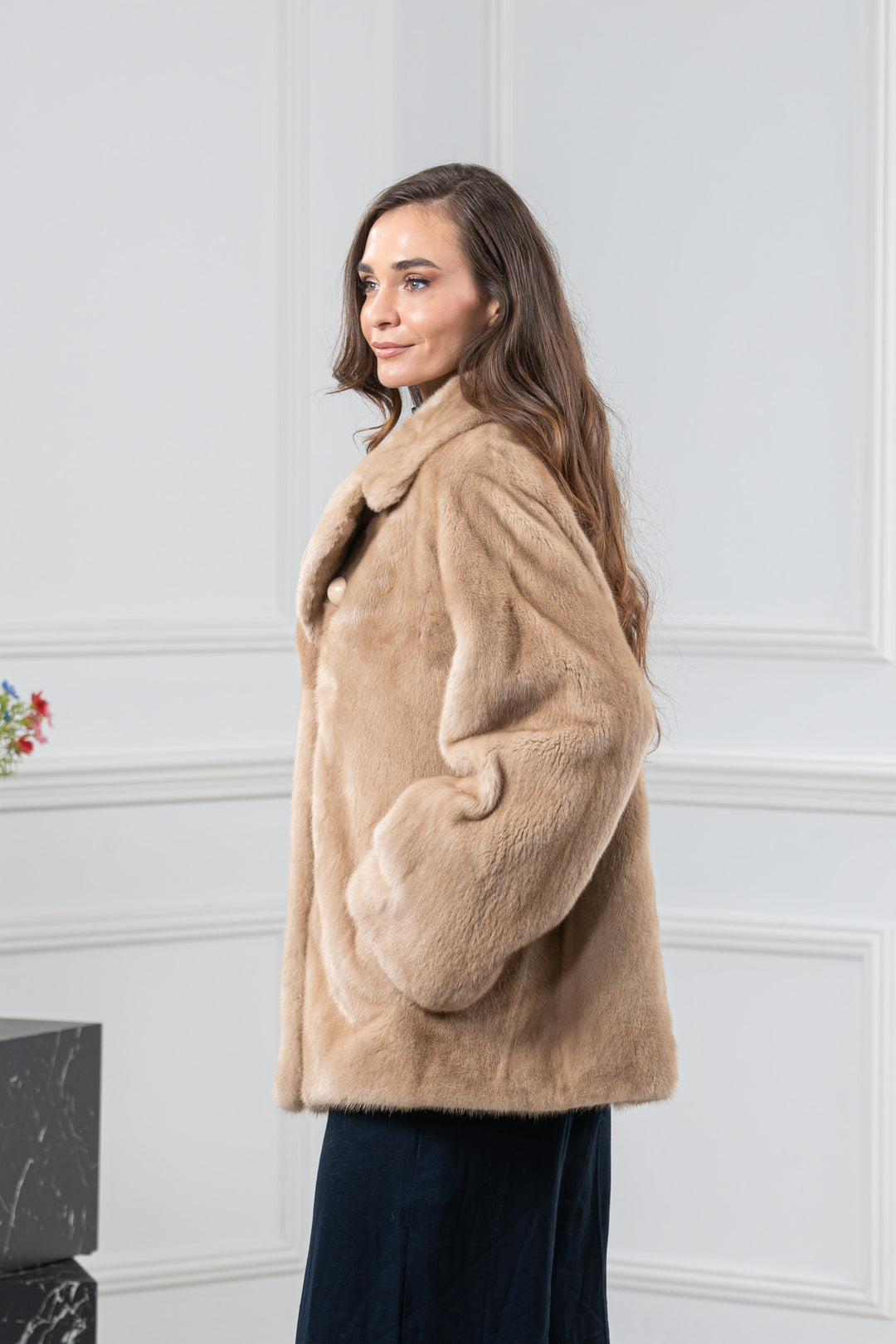 Palomino Mink Fur Short Jacket - Women&