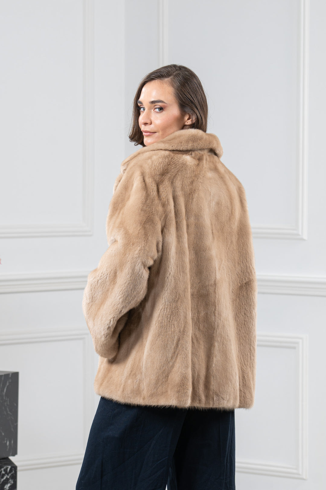 Palomino Mink Fur Short Jacket - Women&