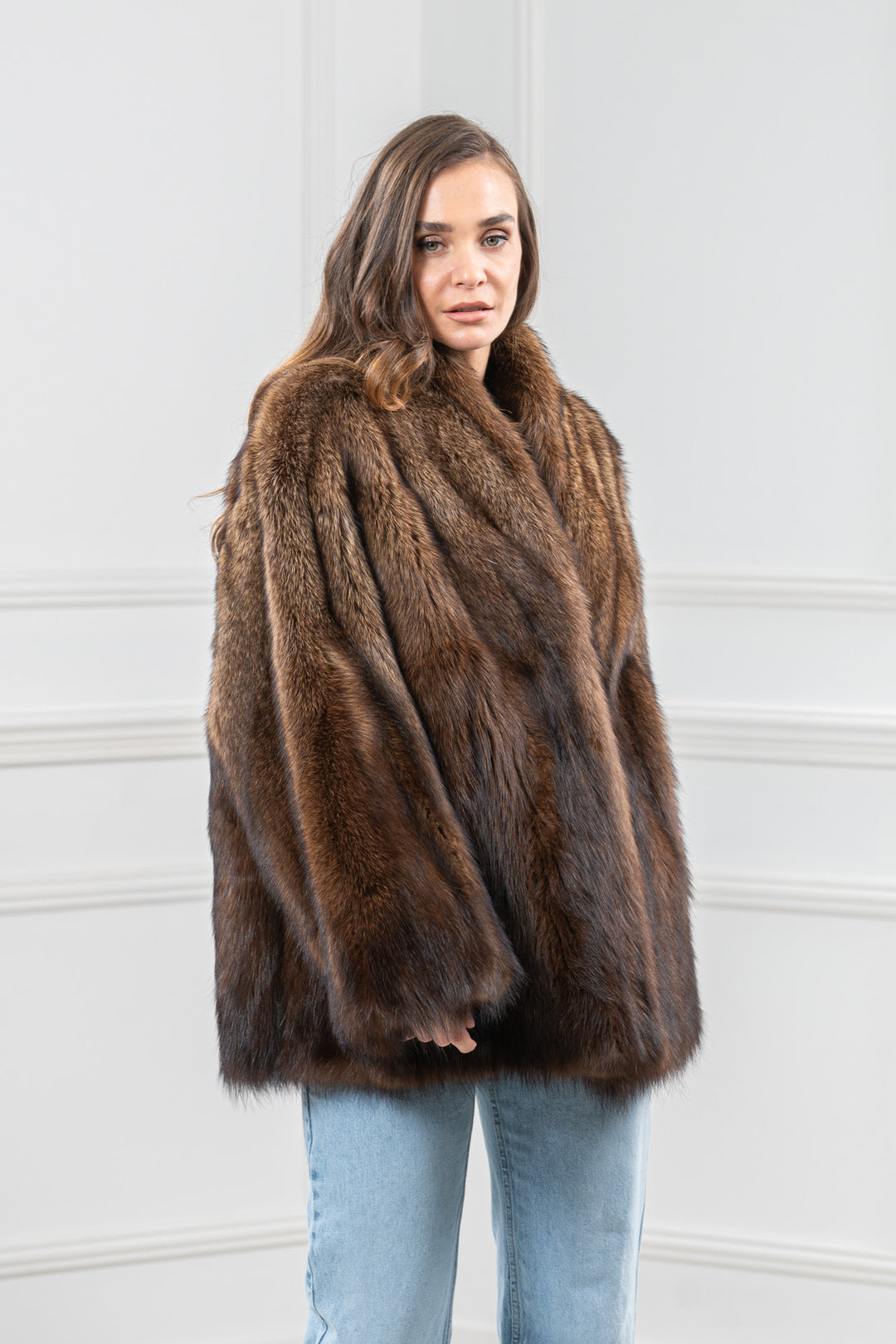 Natural Fisher Fur Short Jacket - Women&