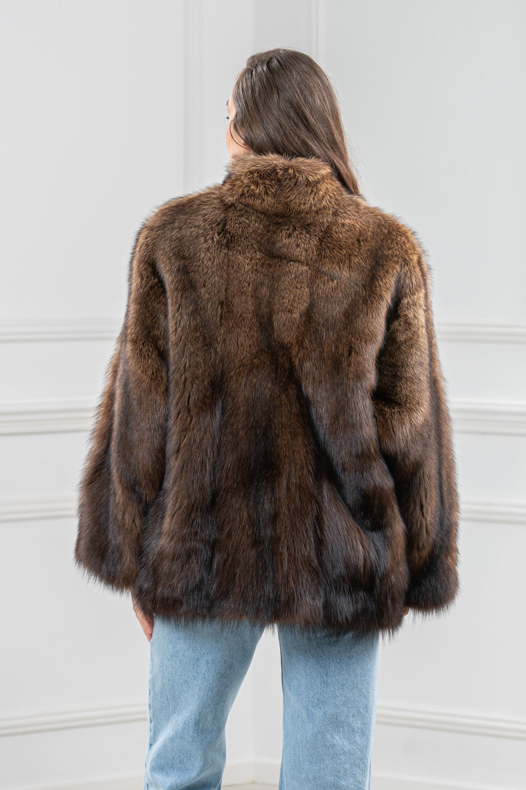 Natural Fisher Fur Short Jacket - Women&