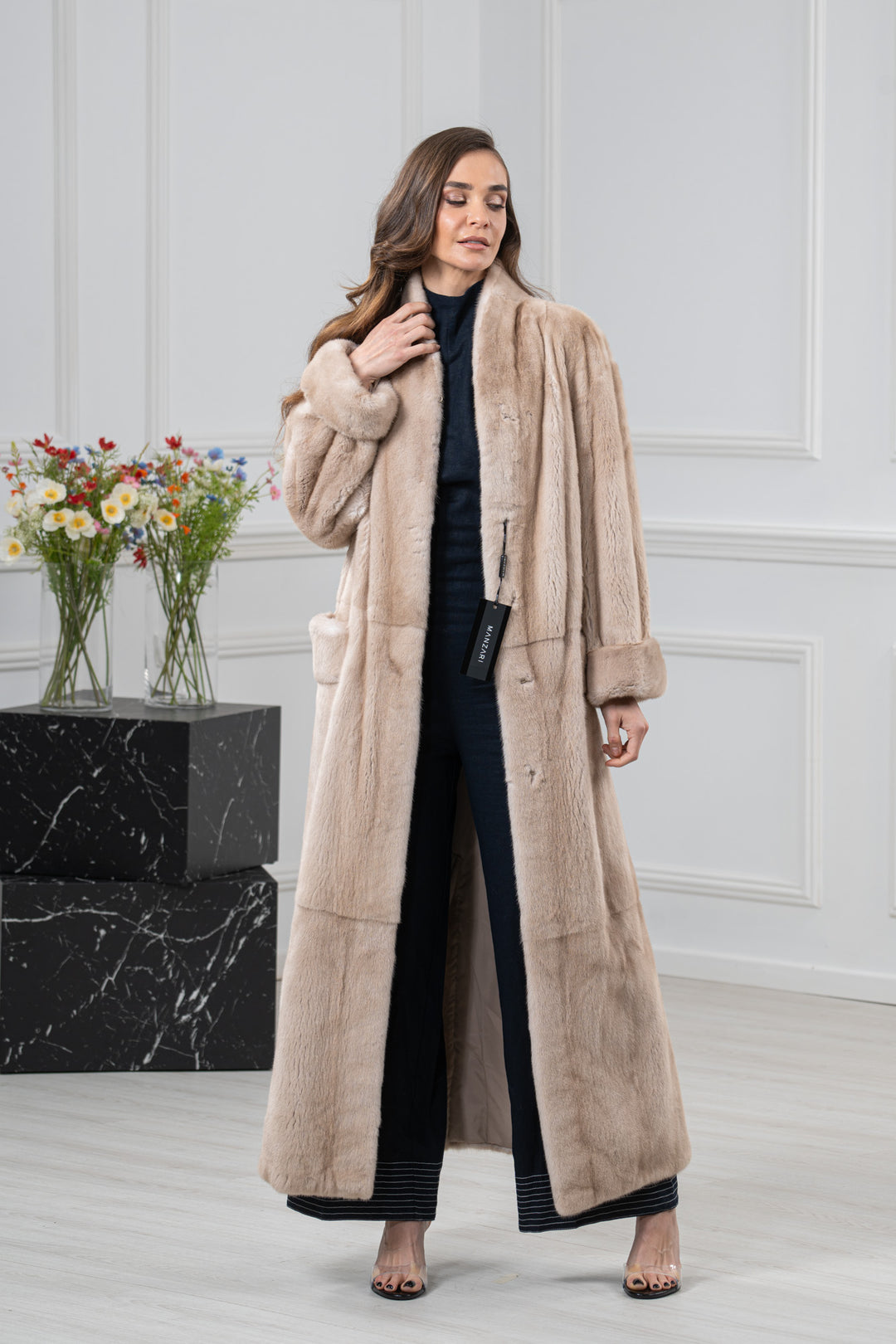 Palomino Mink Fur Coat - Women&