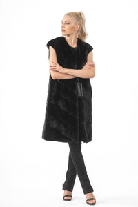 Classic Black Mink fur coat by manzari