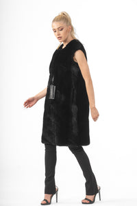 Exclusive Black Mink fur coat by manzari